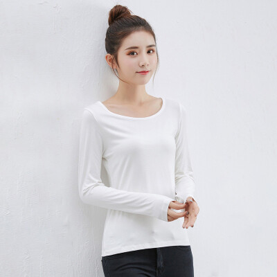 

Women O Neck T Shirt Basic Top Ladies Casual Long Sleeve Slim Fit Pullover Tops