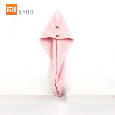 

Xiaomi Mijia SIMFUN Hair Dry Cap Women Bathing Shower Hat Quick-drying Hair Dry Hat with Cotton Bath Wrapped Towel Salon Towel 24x