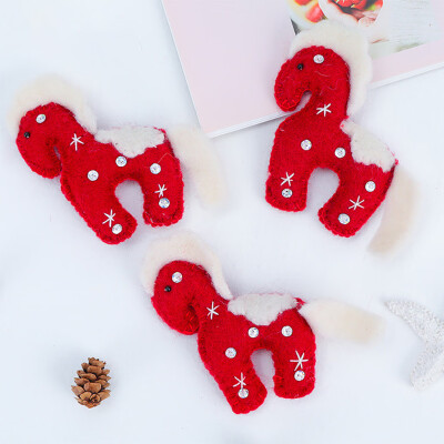 

Gobestart 3PCS HandmadeFeltPony Christmas Accessories Christmas Decorations