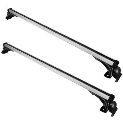 

Universal 48" Car Top Adjustable Window Frame Cross Bar Roof Rack Kits Crossbars Luggage Carrier 150lb Aluminum 3 Kinds Clamps