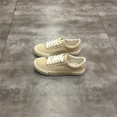 

New 100 Korean students canvas shoes women in the spring of 2019 are the wind plate shoes on the port of the Port