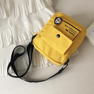 

Fashion personality letter crossbody bag 2019 new casual cute wild shoulder bag female temperament canvas small square bag