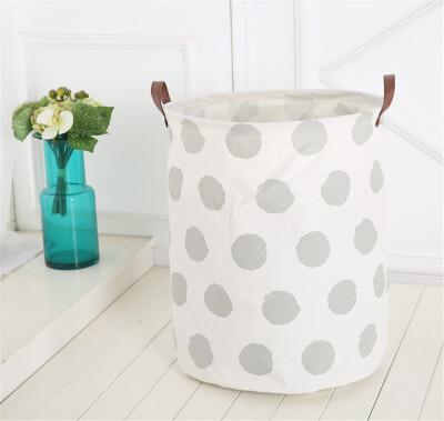

〖Follure〗Waterproof Canvas Sheets Laundry Clothes Toy Basket Folding Storage Box