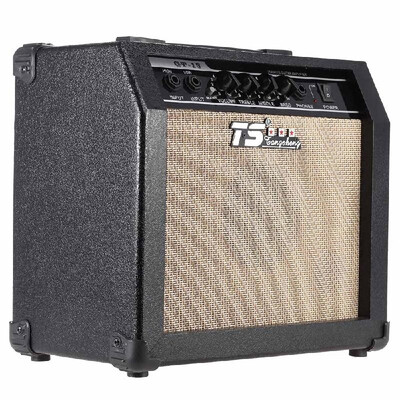 

GT-15 Professional 3-Band EQ 2 Channel Electric Guitar Amplifier Distortion Amp 15W with 5" Speaker
