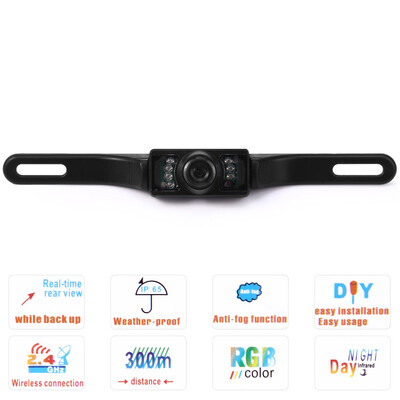 

Waterproof IP67 7 LED Rear View Car Reverse Backup Camera Reversing Parking Distance Scale Lines