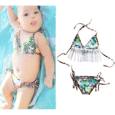 

Summer Baby Kids Girls Infant Floral Bikini Set Swimwear Swimsuit Bathing Suit