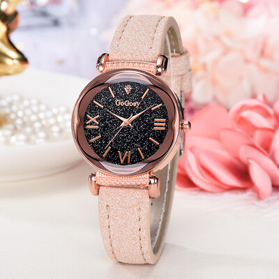 

RM Fashion Simple Roman Numeral Scale Starry Dial Dial Quartz Female Watch