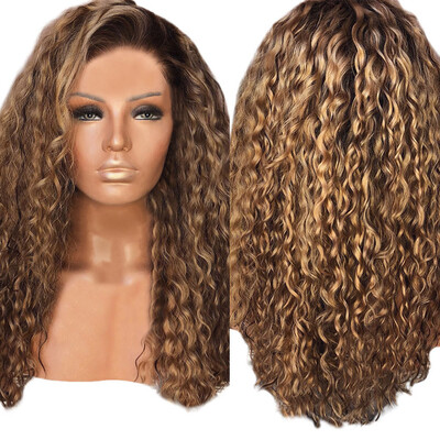 

〖Follure〗Women Fashion Afro Long Kinky Curly Hair Brown Wavy Wigs Sexy Wig Party Wig