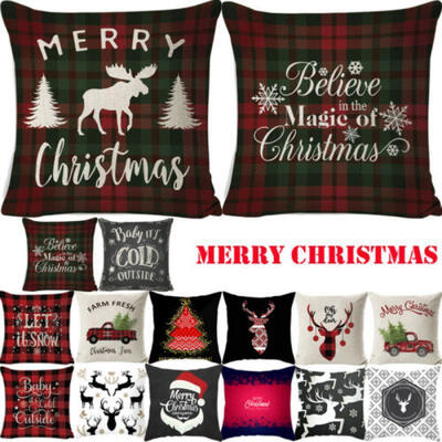 

New 18x18" Christmas Pillow Case Sofa Car Throw Cushion Covers Home DecorOWN