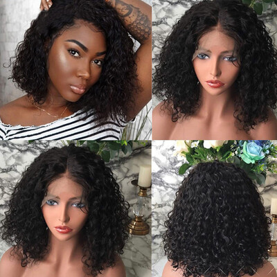 

〖Follure〗Brazilian Less Lace Front Full Wig Bob Wave Black Natural Looking Women Wigs