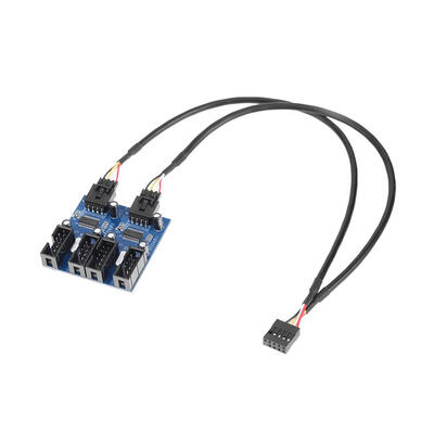 

9 Pin USB Header Male 1 to 4 Female Extension Cable Card Desktop USB20 HUB