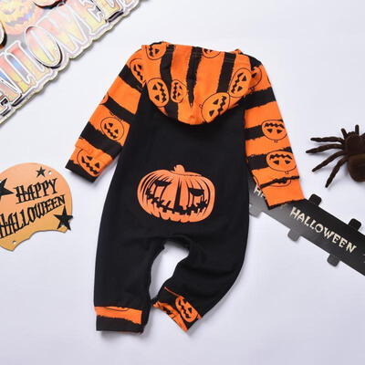 

Halloween Baby Boy Girl Long Sleeves Romper My First Halloween Pumpkin Hoodie Bodysuit One-Piece Jumpsuit 0-18 Months