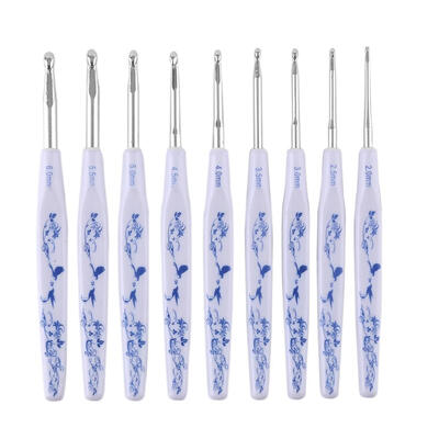 

9pcs 2-6mm Crochet Hooks Kit Scarf Knitting Needle Sweater Weave Craft Gift