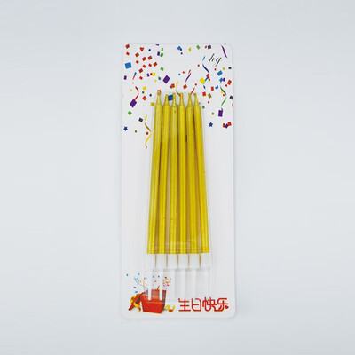 

JINLILAI gold-plated candle long 6 packs birthday candle party props birthday supplies 6802