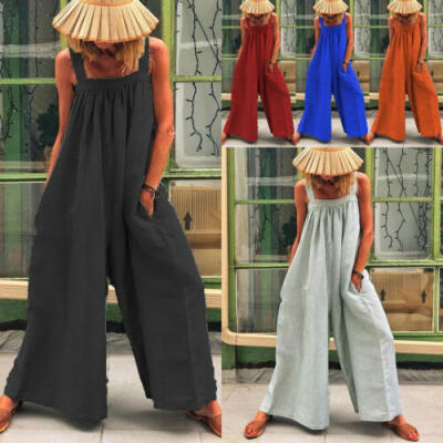 

Women Dungarees Harem Strap Pants Loose Jumpsuit Baggy Trousers Overalls Pants