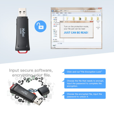 

Netac Write Protect USB20 Flash Drive U208S 32G Memory Stick
