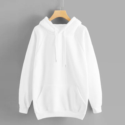 

Roseonmyhand Womens Casual Solid Color Hooded Pocket Long Sleeve Pullover Sweatshirt