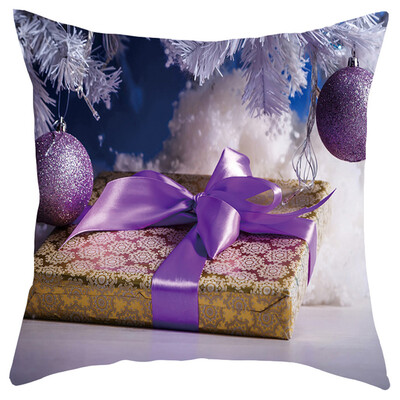

Tailored Merry Christmas Short Plush Pillowcase Sofa Pad Set Home Decoration 18x18 Inch