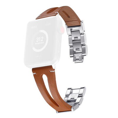 

Leather Stainless Steel Buckle Watch Band Bracelet Strap for iWatch 1 2 3