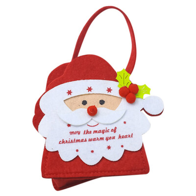 

Toponeto Christmas Cartoon Childrens Gift Candy Bag Felt Gift Bags Santa Rudolf Snowman