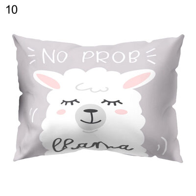 

Cute Cartoon Alpaca Pillow Case Waist Throw Cushion Cover Bedroom Decoration