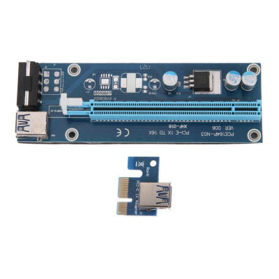 

PCI-E 1x to 16x Mining Machine Extender Riser Adapter with 15Pin-4Pin Cable