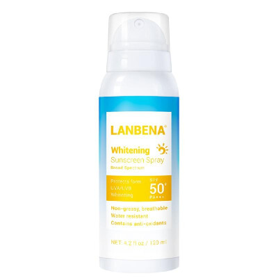 

LANBENA Whitening Sunscreen Spray SPF50 PA Anti-uv Face & Body Sunscreen Anti-oxidant Sunblock Cream for UVAUVB Protection 120