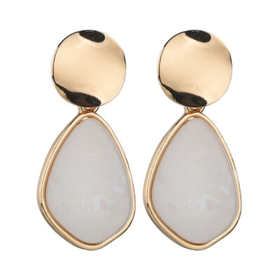 

Vintage Heart Round Irregular Geometric Pendant Women Stud Earrings Jewelry
