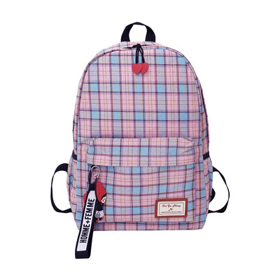 

Backpack female large-capacity backpack leisure bag multi-function shoulder bag striped backpack