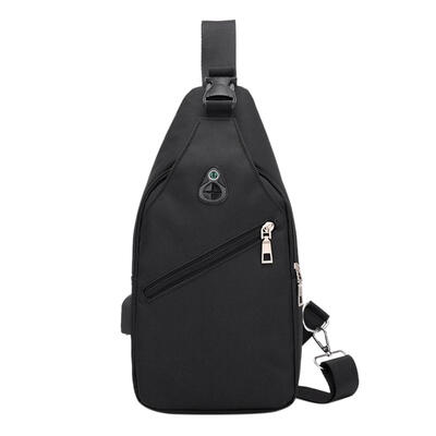 

Men Nylon Chest Pack Shoulder Handbag USB Charge Casual Sport Crossbody Bag