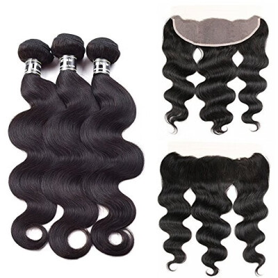 

Amazing Star Body Wave Ear To Ear Frontal with Bundles Malaysian Virgin Hair Bundles with Closure 13x4" Human Hair with Frontal