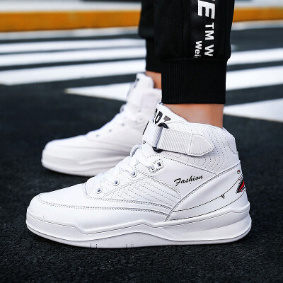 

Summer hip hop Korean version of the trend of shoes men&women in the high to help couples shoes white shoes white sports shoes men