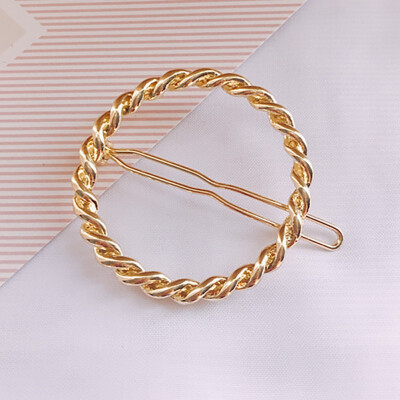 

WomenHair Barrette Clips Alloy Hollow Out Geometric Shaped Hairgrips Hair Pin Hair Accessories