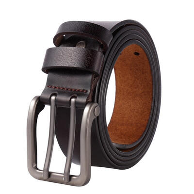 

leather strap male buckle belts for men authentic girdle trend mens belts ceinture Fashion designer double beard needle buckle
