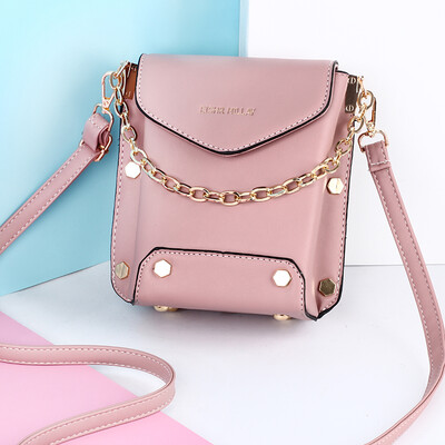 

Summer womens fashion fashion one-shoulder bag Korean-style one-to-one one-way bag rivet chain small square bag