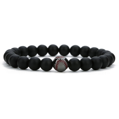 

8 mm Frosted Agate Volcanic Stone Beads Elastic Bracelet Accessory Pair Bracelet Unisex Jewellery Festival Hot Gift