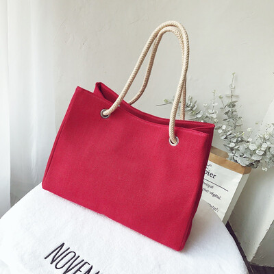 

Spring&summer bags female 2019 new wave Korean fashion casual large capacity wild shoulder canvas mummy tote