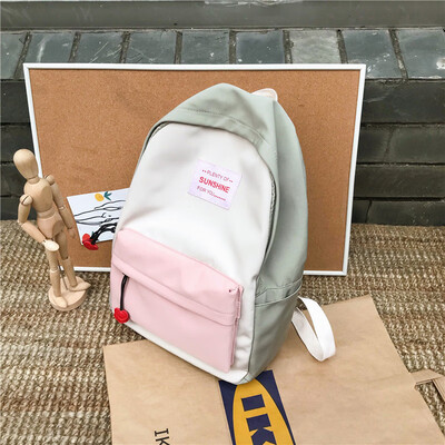 

Ancient feeling girl double shoulder bag female Korean version of the original ulzzang college students simple campus schoolbag wa