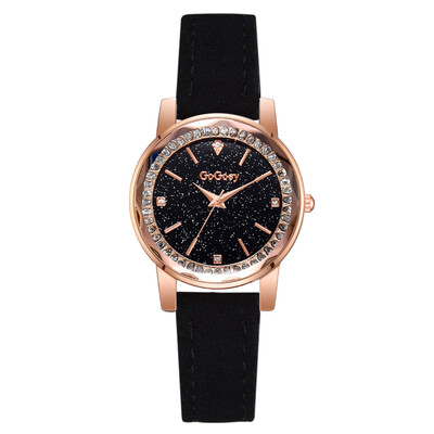 

High Quality Women Watches Starry Sky Irregular Dial Ladies Quartz Wristwatch Rhinestone Leather Strap Clock Gift Montre Femme5