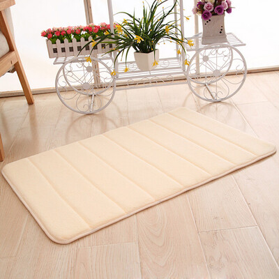

Siaonvr Memory Foam Mat Absorbent Slip-resistant Pad Bathroom Shower Bath Mats Beige