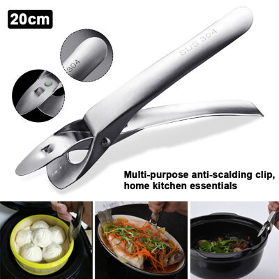 

Kitchen Portable Stainless Steel Anti-scald Bowl Dish Clamp Hot Pan Clip Gripper