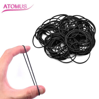 

〖Follure〗100Pcs Women Mini Small Black Rubber Hair Elastic Braids Plaits Braiding Band