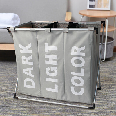 

Jinghuisi Chuang JH0799 hamper folding Oxford bag waterproof dirty clothes smashed clothes storage basket 3 layers gray 633857cm