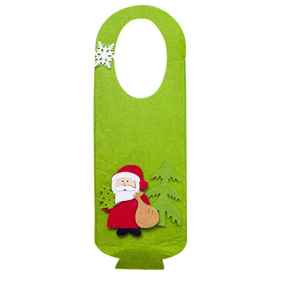 

Tailored Christmas Red Wine Bottle Bag Cartoon Christmas Decoration Wine Gift Felt Bag