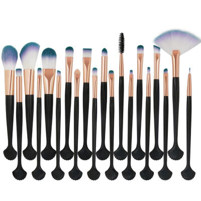 

20pcs 3D Stripe Shell Foundation Eye Shadow Cosmetic Pro Makeup Brushes Kit