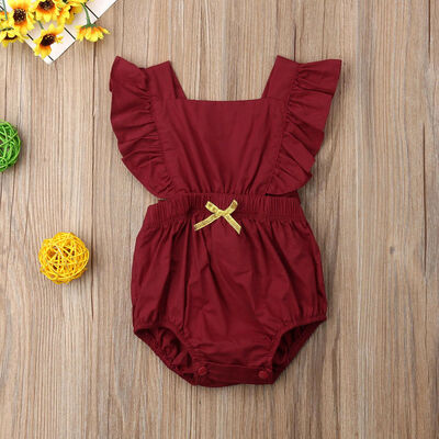 

Baby Girls Summer Ruffle Romper Bodysuit Playsuit Sunsuit Clothes Outfits