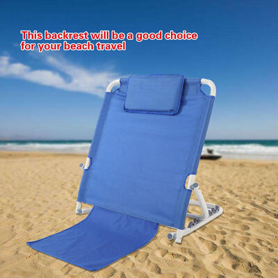 

Portable Folding Adjustable Stainless Steel Disability Backrest Bed Support Beach Travel Lounge Beach Lounge Elderly Backrest