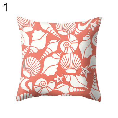 

Shell Wave Square Throw Pillow Protector Case Cushion Cover Bedding Articles