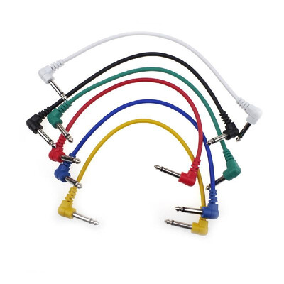 

6 Colors Electric Guitar Effect Patch Cable Wire Audio Connection Cable Cord 14 Inch TS Male Plug 30cm