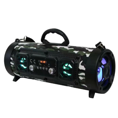 

HiFi Bluetooth Speaker FM Radio 3D Noiseless Sound System Strip Column Subwoofer Supporting Microphone Connection